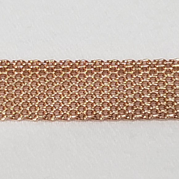 Mesh Bracelet(7.5") & Necklace(20") set in Rose Gold over 317L Stainless Steel - Picture 4 of 4